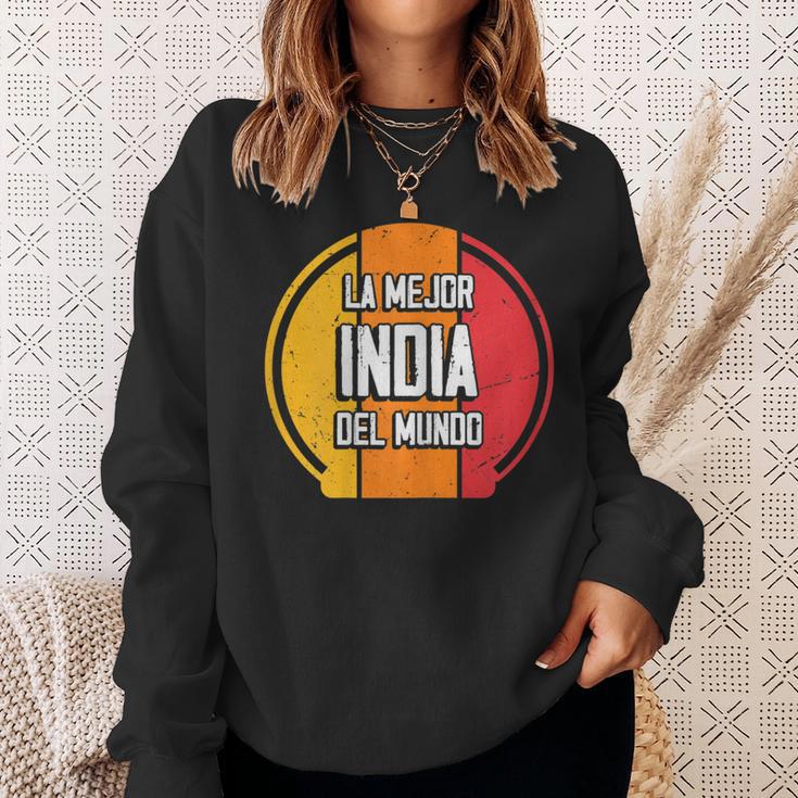 La Mejor India Del Mundo Divertido Nombre India Camisa de entrenamiento Regalos para ella