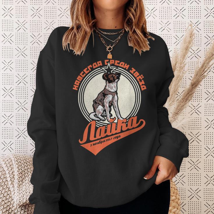 Laika Gagarin Dog Sputnik Propaganda Russia Ussr Sweatshirt Geschenke für Sie