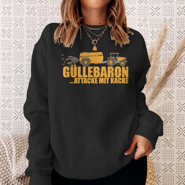 Landillage Güllebaron Attack With Poo Farmer Sweatshirt Geschenke für Sie