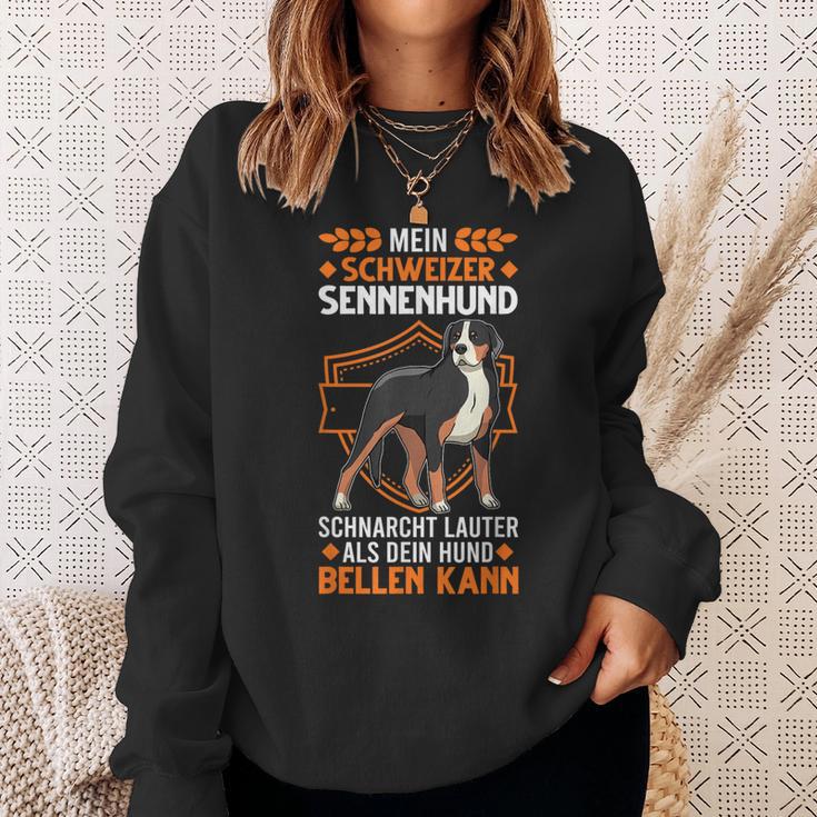 Large Swiss Mountain Dog Snoring Swiss Dog Sweatshirt Geschenke für Sie