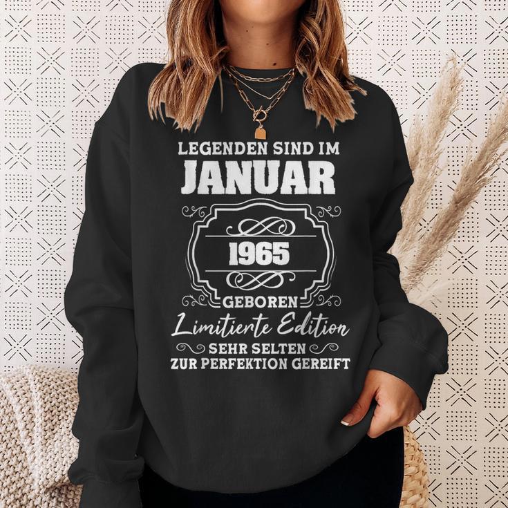 Legends Was Born In January 1965 60Th Birthday Man Sweatshirt Geschenke für Sie