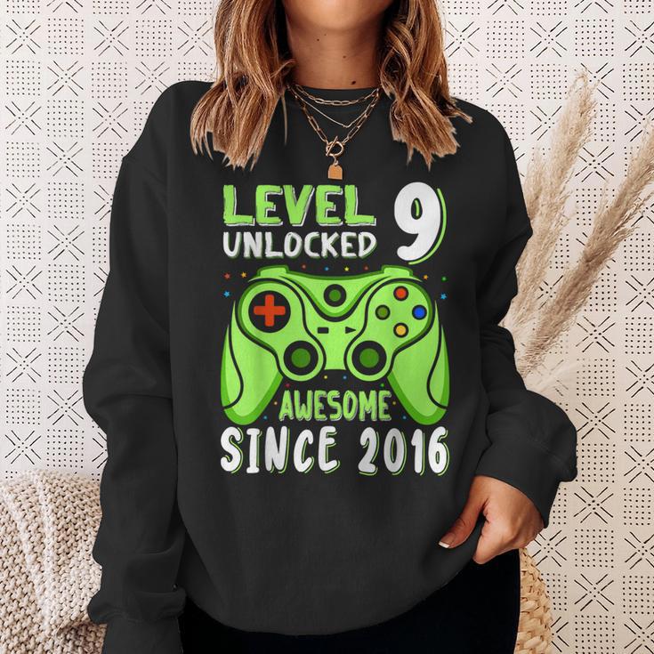 Level 9 Unlocked Awesome 2016Ideospiel 9Th Birthday Boy Sweatshirt Geschenke für Sie