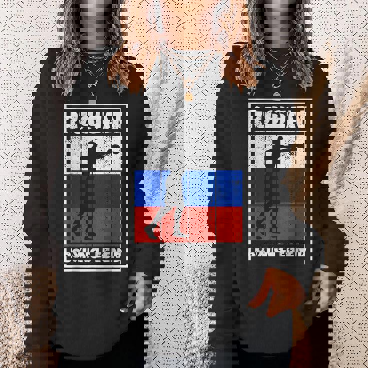 Leyenda De Boxeo Ruso Con Bandera Para Boxeador De Rusia Camisa de entrenamiento Regalos para ella
