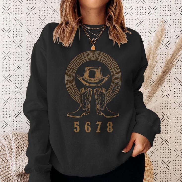 Line Dance Cowboy Hat Boots Sweatshirt Geschenke für Sie