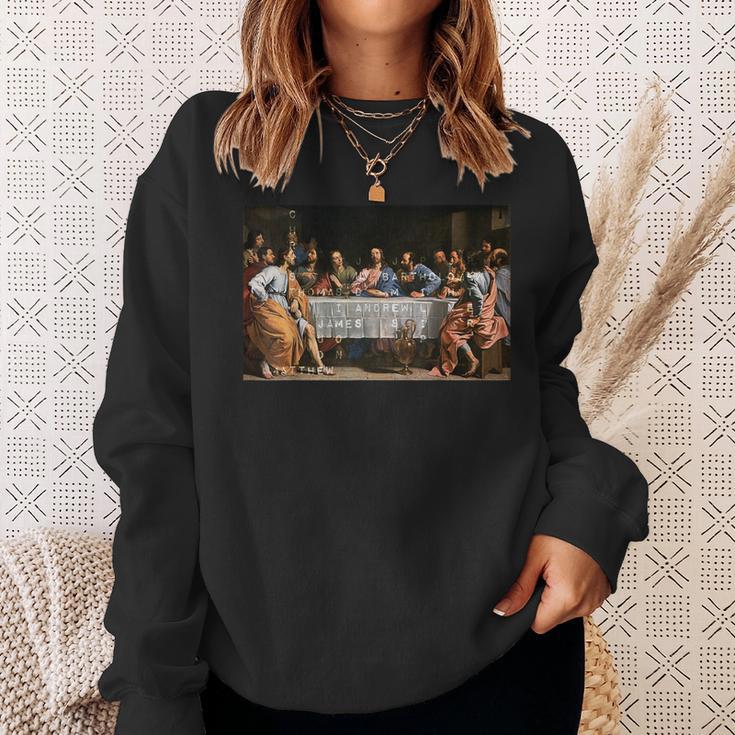 The Lord Jesus Christ With 12 Apostles On The Supper Of The Father S Sweatshirt Geschenke für Sie