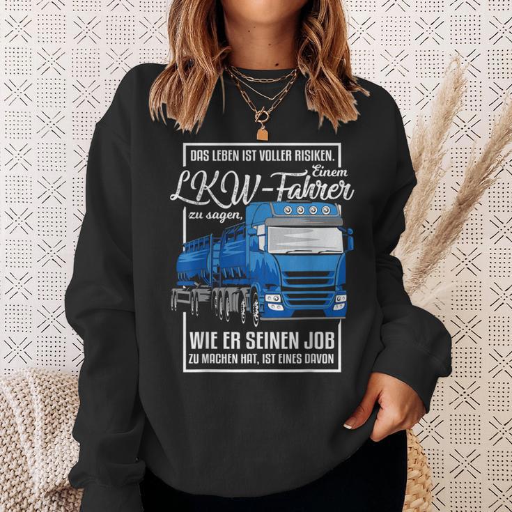 Lorry Motif With Saying For Truck Driver Sweatshirt Geschenke für Sie