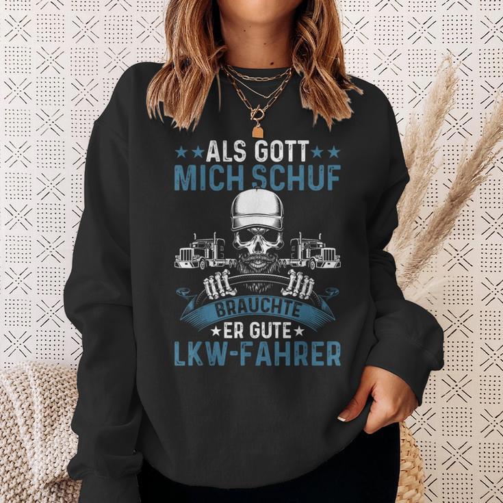 Lorry Driver Truck God Created Good Truck Driver Trucker Sweatshirt Geschenke für Sie