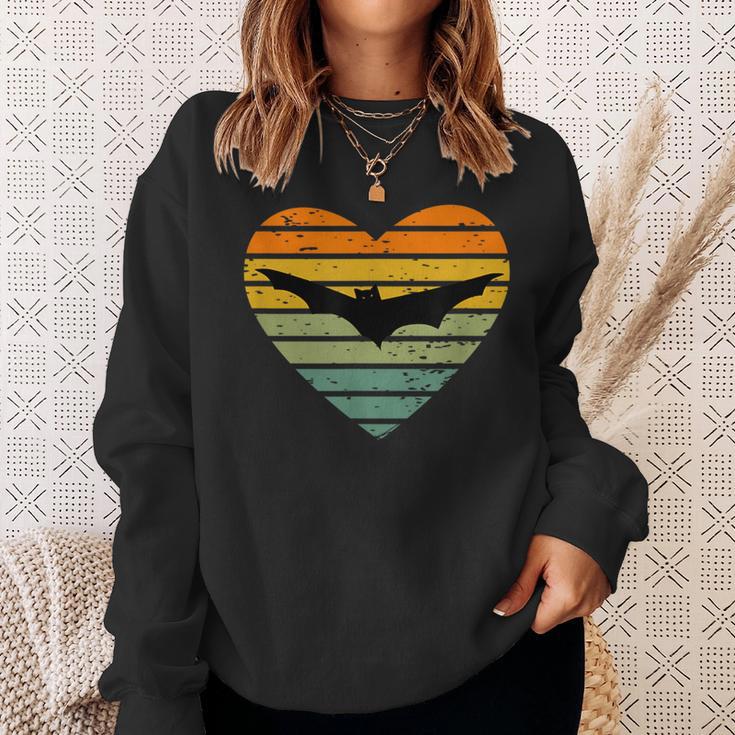 I Love Bat Fan Retrointage Flight Fox Bat Sweatshirt Geschenke für Sie