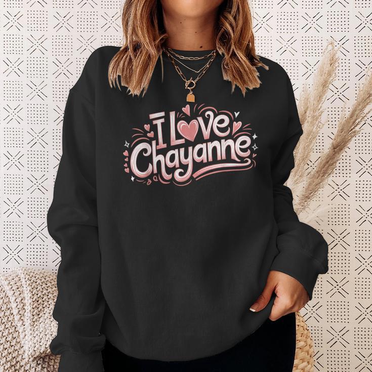 I Love Chayanne Novia Novio Parejas Nombre Camisa de entrenamiento Regalos para ella