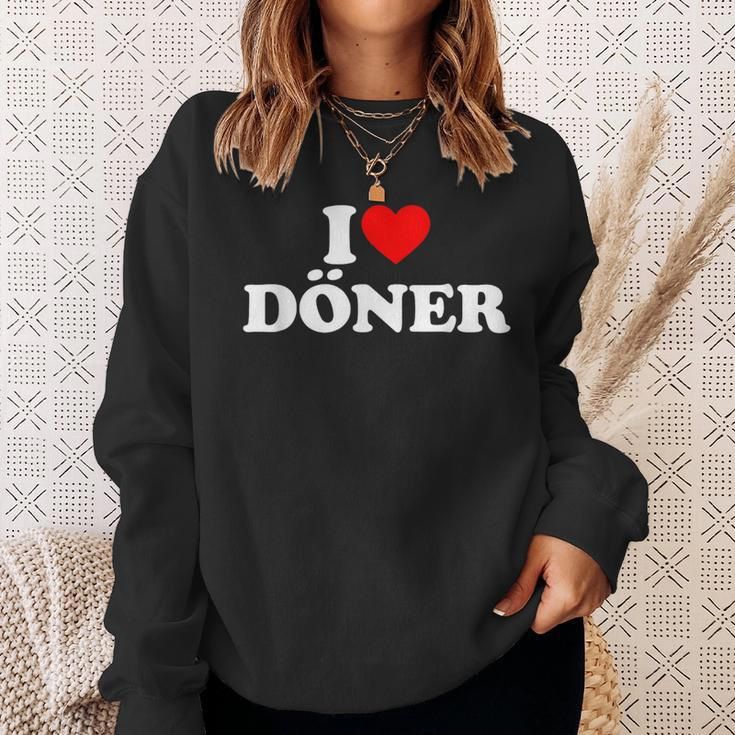 I Love Doner With I Love Doner Motif Sweatshirt Geschenke für Sie