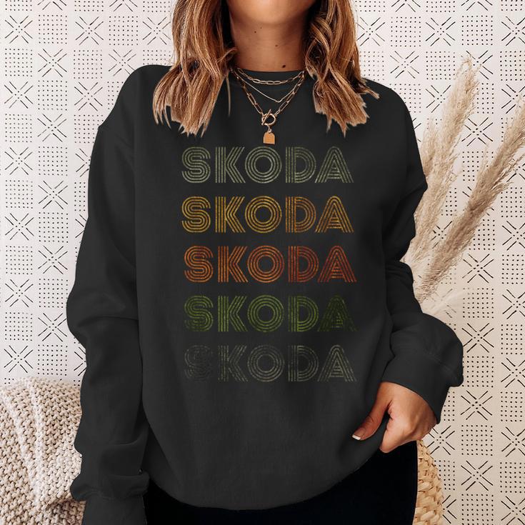 Love Heart Skoda Grungeintage Style Skoda Sweatshirt Geschenke für Sie