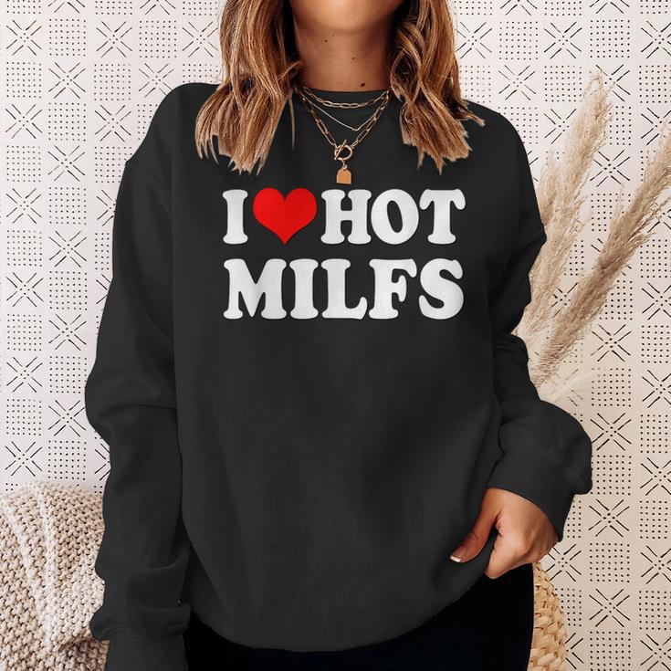 I Love Hot Milfs I Heart Hot Milfs Couple Set Sweatshirt Geschenke für Sie