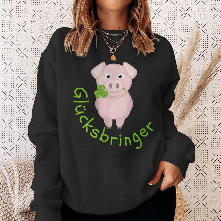 Lucky Charm Pig Clover Leaf For Friends Good Luck Sweatshirt Geschenke für Sie