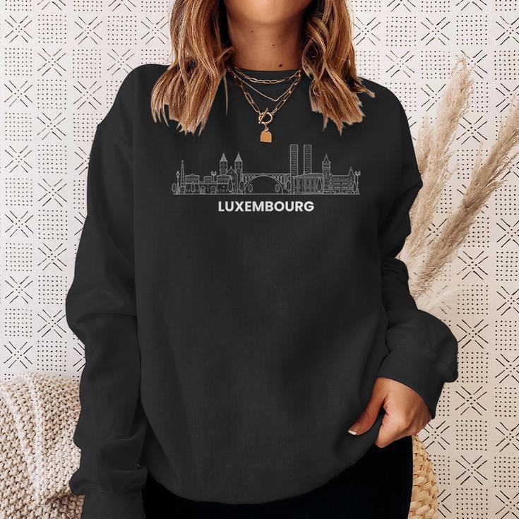 Luxemburg Skyline Luxemburg Sweatshirt Geschenke für Sie