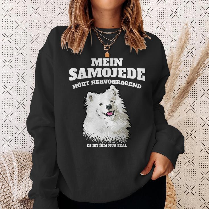 Mein Samojede Hört Superb Es Ist Ihm Nur Egal Gassi Sweatshirt Geschenke für Sie