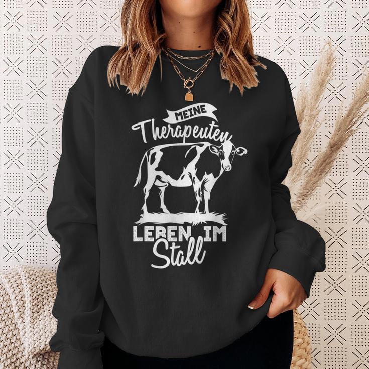 Meine Therapeuten Leben Im Stall Livebreeding Cows Sweatshirt Geschenke für Sie