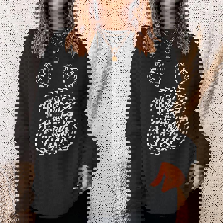 Merry And Bright Withe The Cute Hearts Sweatshirt Gifts for Her