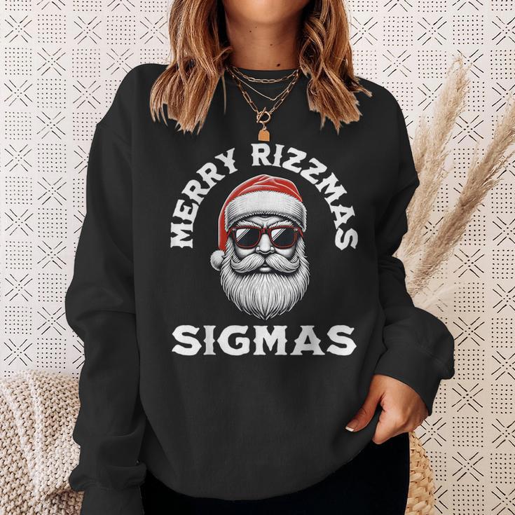 Merry Rizzmas Sigmas Rizz Christmas Santa N Gen Alpha Sweatshirt Geschenke für Sie