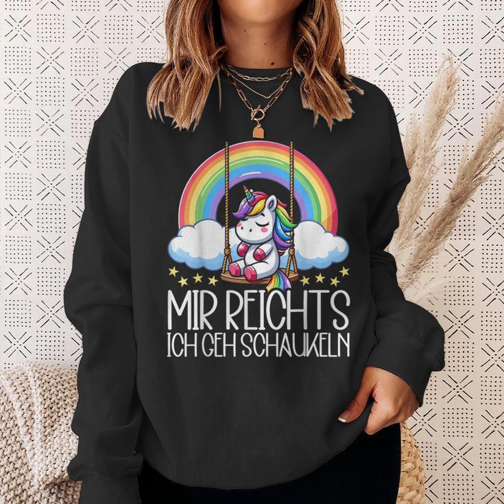 Mir Reichts Ich Geh Schaukeln Unicorn Partner Look Sweatshirt Geschenke für Sie