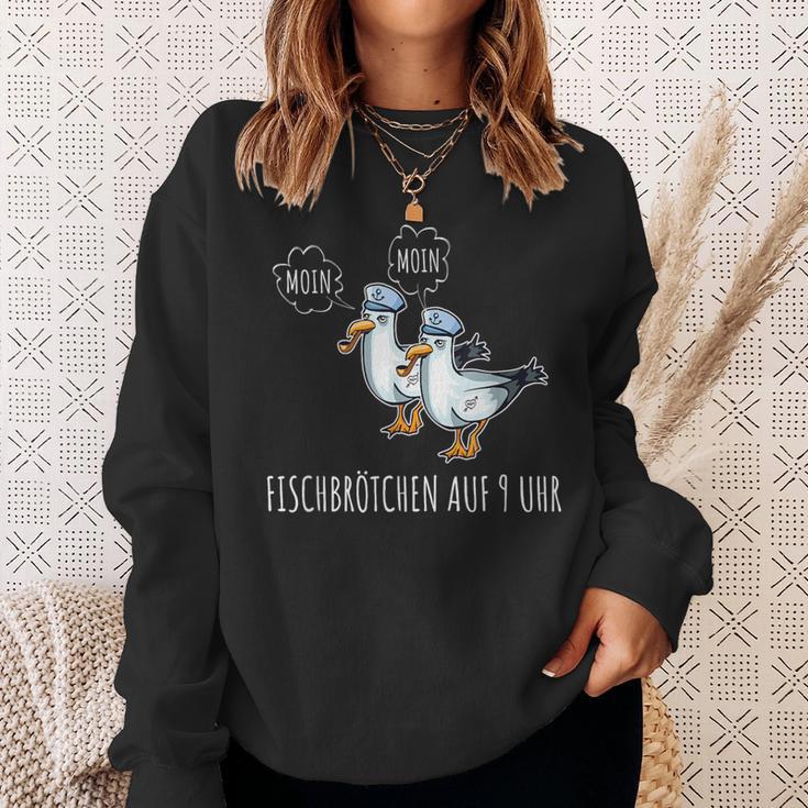 Moin Fish Buns Seagull North German Platgerman Sweatshirt Geschenke für Sie