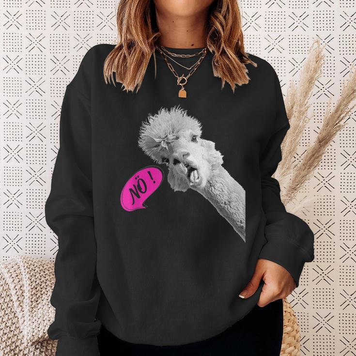 Nö Einfach Nö Talking Cute Alpaca Sweatshirt Geschenke für Sie