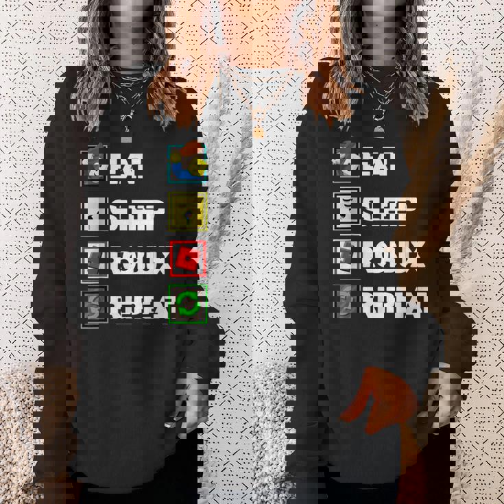 Noob And Professional Gamer Eat Sleep Robux Repeat Sweatshirt Gifts for Her