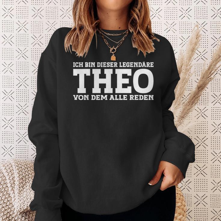 Theo First Name Name Saying Theo Sweatshirt Geschenke für Sie