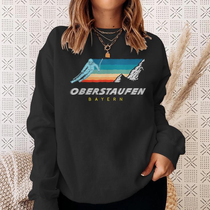 Oberstaufen Bayern Germany Retro 80S Ski Sweatshirt Geschenke für Sie