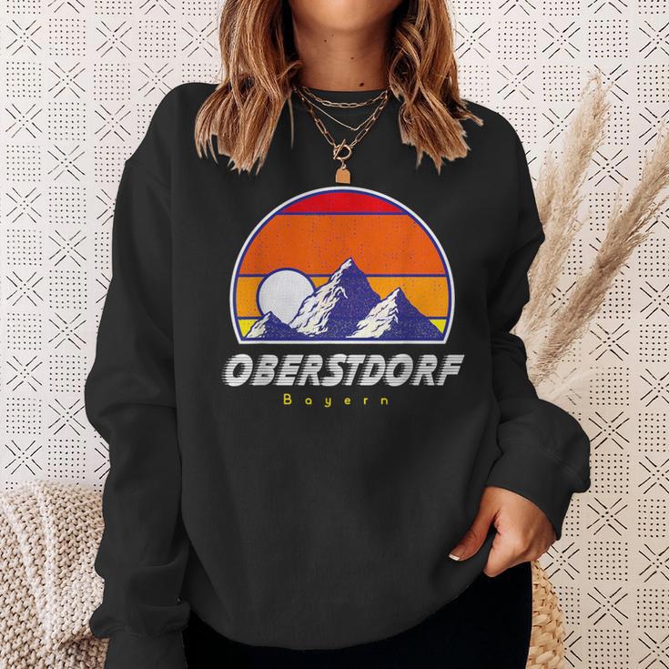 Oberstdorf Bayern Germany Retro 80S Ski Holidays Sweatshirt Geschenke für Sie