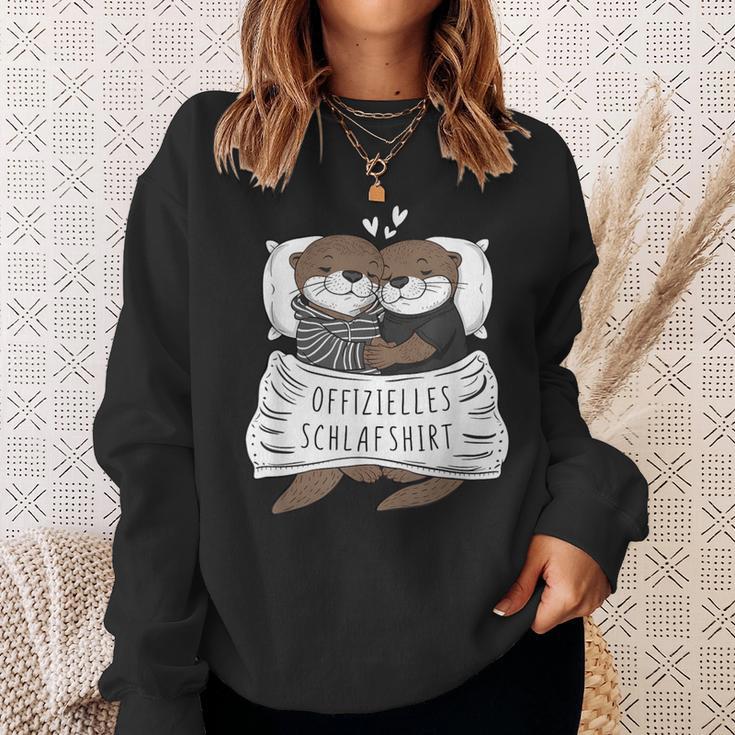 Official Sleep Cute Otter Couple Sleep Sweatshirt Geschenke für Sie