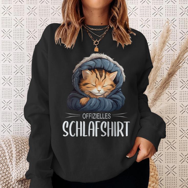 Official Sleep Kitten Pyjamas Cat Sweatshirt Geschenke für Sie