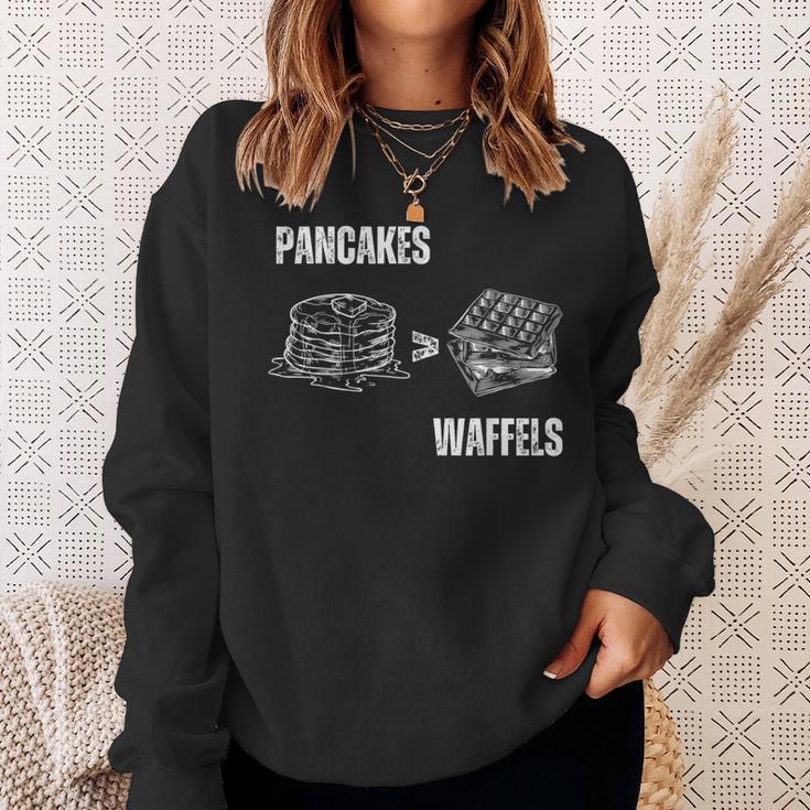 Pancakes Over Waffles Sweatshirt Geschenke für Sie