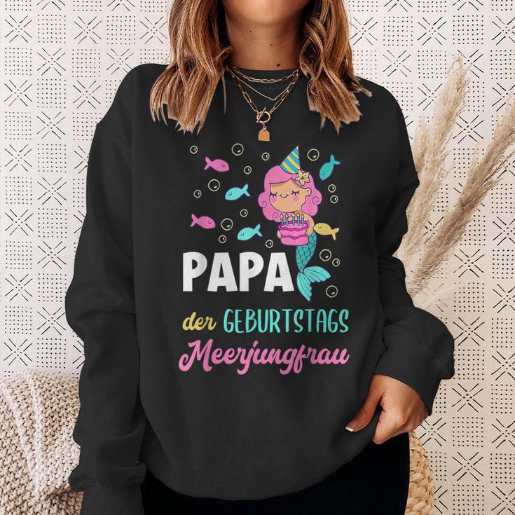 Papa The Birthday Mermaid Birthday Sweatshirt Geschenke für Sie