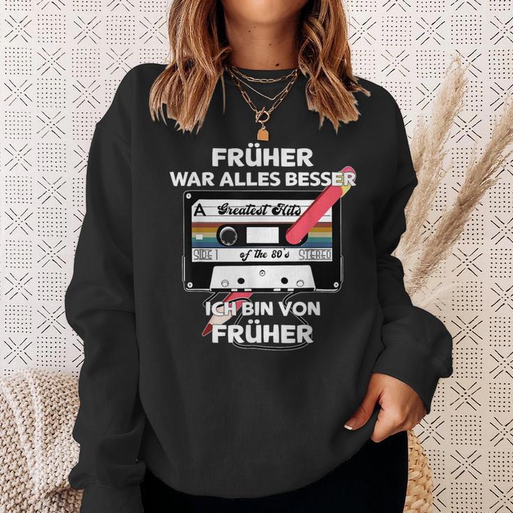 With Pencil Früher War Alles Besser Retro Cassette Sweatshirt Geschenke für Sie