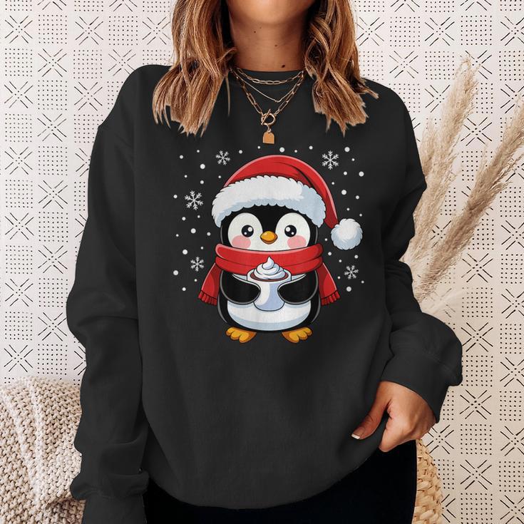 Penguin Christmas Santa Claus Cute Penguin Love Sweatshirt Geschenke für Sie