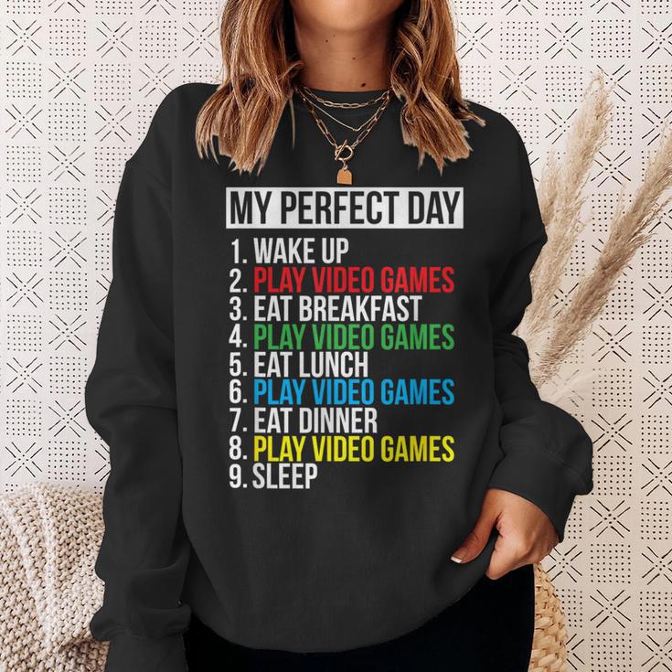 My Perfect Dayideo Games Cool Gamer Sweatshirt Geschenke für Sie