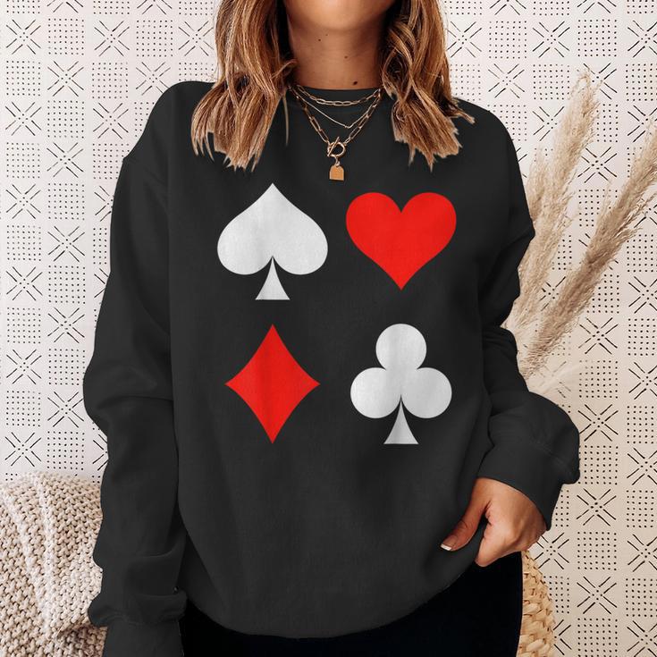 Playing Cards Skat Card Game Poker Costume Carnival Fancy Dress Sweatshirt Geschenke für Sie