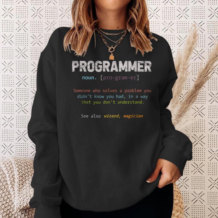 Programmer Definition Computer Skills Programmer S Sweatshirt Geschenke für Sie