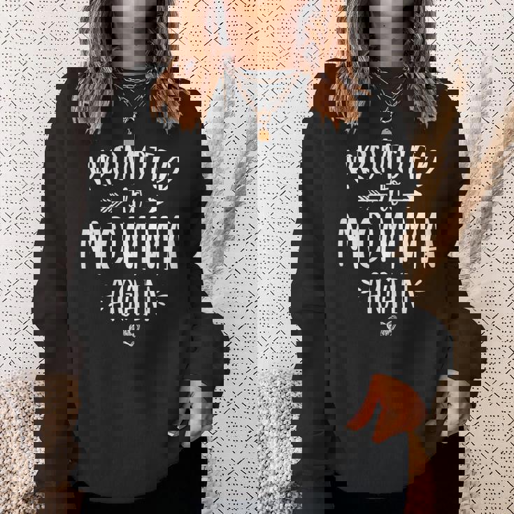 Promoted To Momma Again New Mom Mama To Be Mother's Day Sweatshirt Gifts for Her