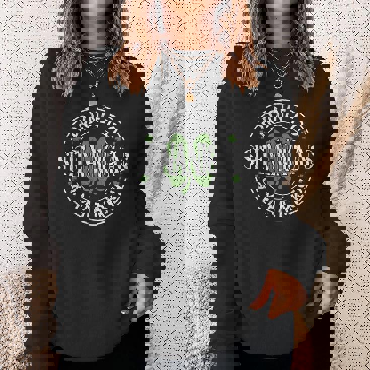 Prone To Shenanigans & Malarkey St Patrick's Day Irish Sweatshirt Gifts for Her