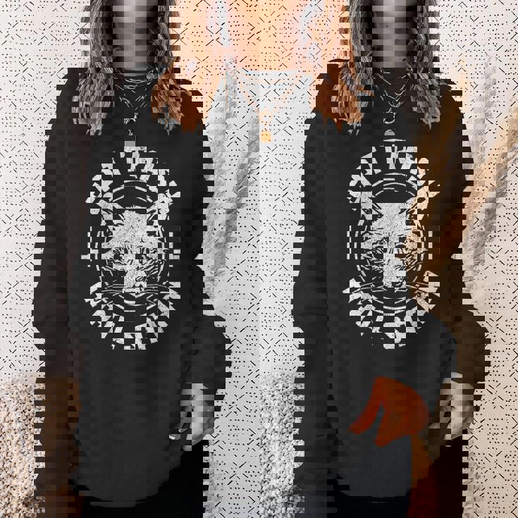 Raccoon Eat Trash Hail Satan Gothic Racoon Sweatshirt Gifts for Her