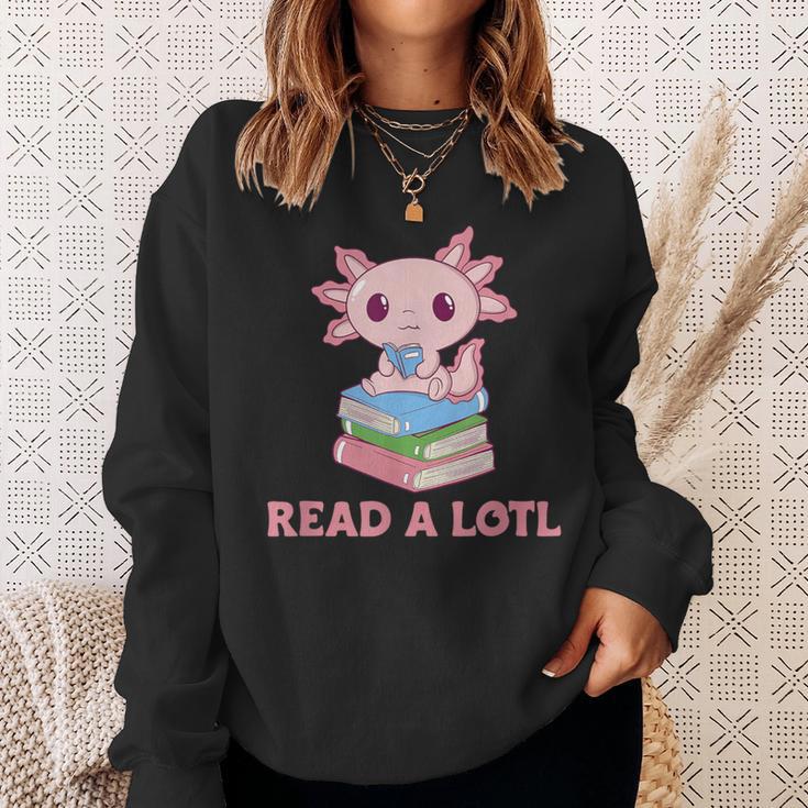 Read A Lotl Like An Axolotl Cute Books Axolotl Sweatshirt Geschenke für Sie