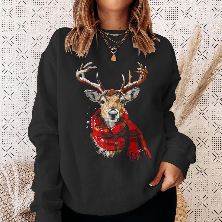 Reindeer Graphic Illustration Reindeer Sweatshirt Geschenke für Sie