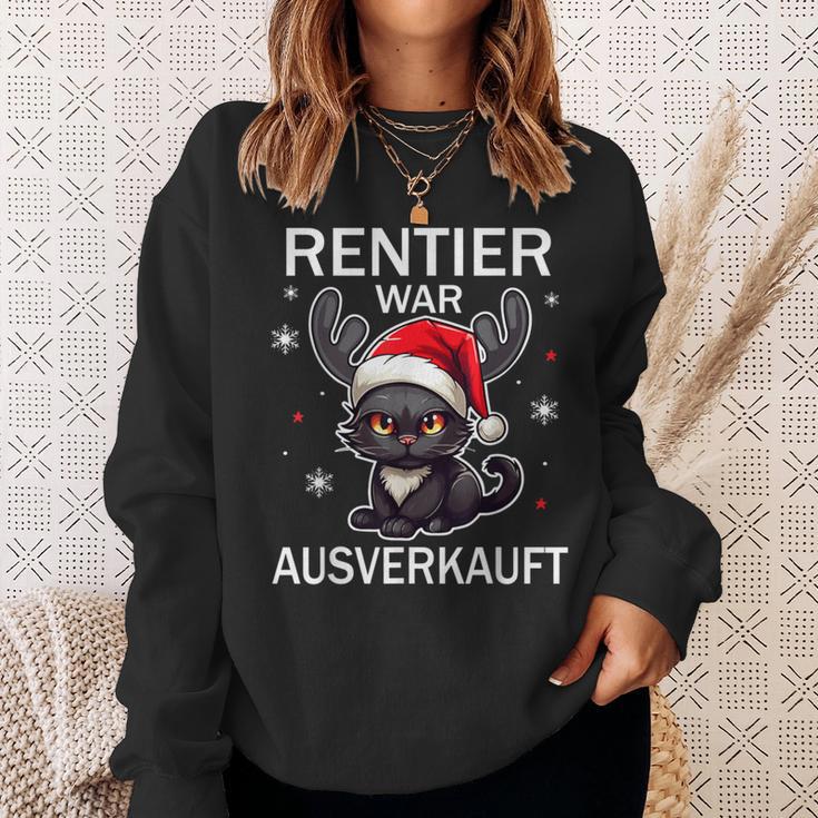 Reindeer Was Out Sold Cats Christmas Sweatshirt Geschenke für Sie