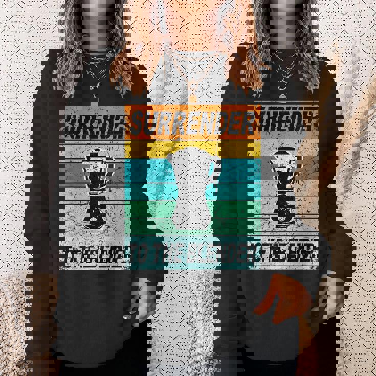 Retro Smoothie Surrender To The Blender Vegetable Smoothie Sweatshirt Gifts for Her