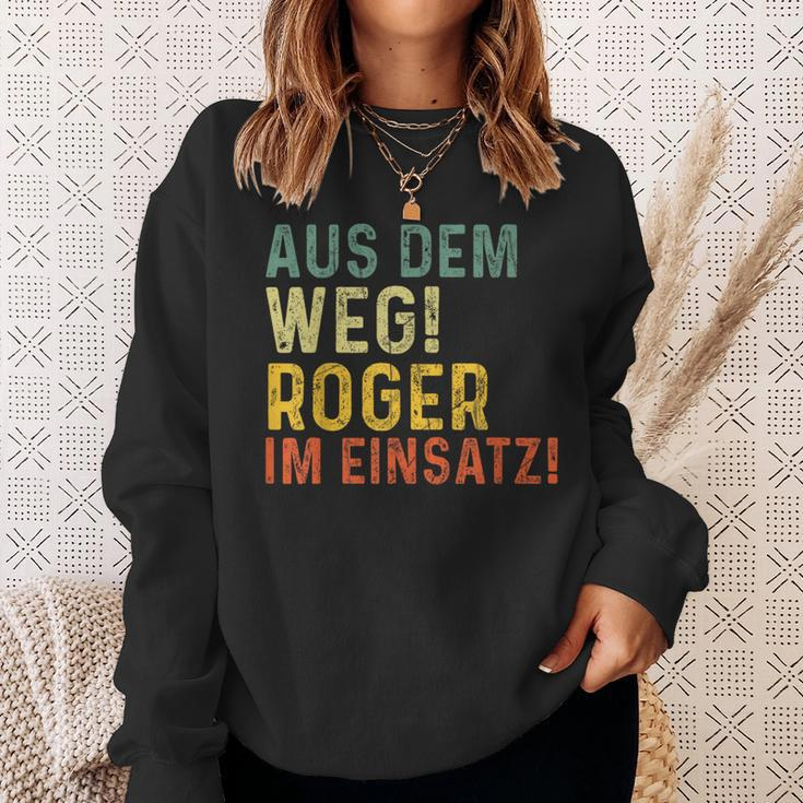 Roger Lustiger Spruch Nameorname Sweatshirt Geschenke für Sie