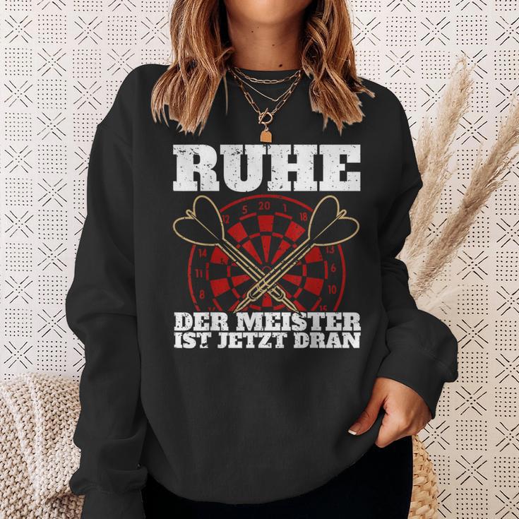 With Ruhe Der Meister Ist Dran Dart Player Sweatshirt Geschenke für Sie