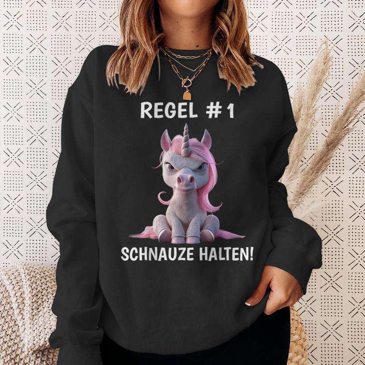 Rule 1 Snout Unicorn Sarcasm Sweatshirt Geschenke für Sie