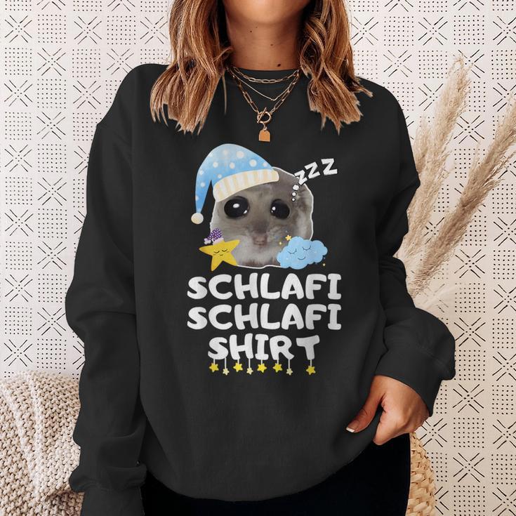 Schlafi Schlafi Sad Hamster Cute Hamstie Sweatshirt Geschenke für Sie