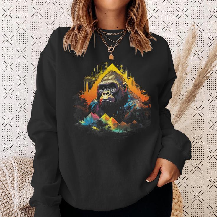 Silverback Gorilla Monkey Animal Sweatshirt Geschenke für Sie